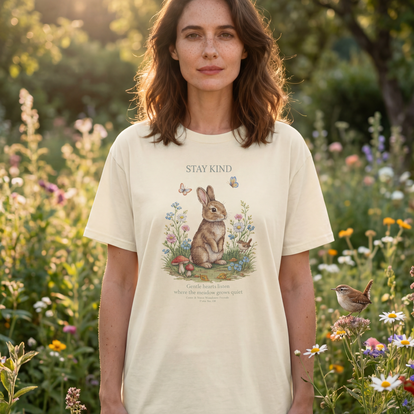 Stay Kind Bunny T-Shirt | Woodland Friends No. 02