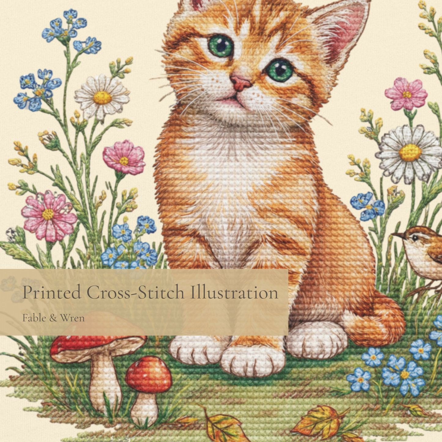 Stay Curious Kitten T-Shirt | Woodland Friends No. 01