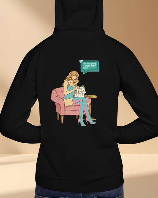 The Stitching Era Hoodie — Limited Drop | Cross Stitch Graphic Sweatshirt