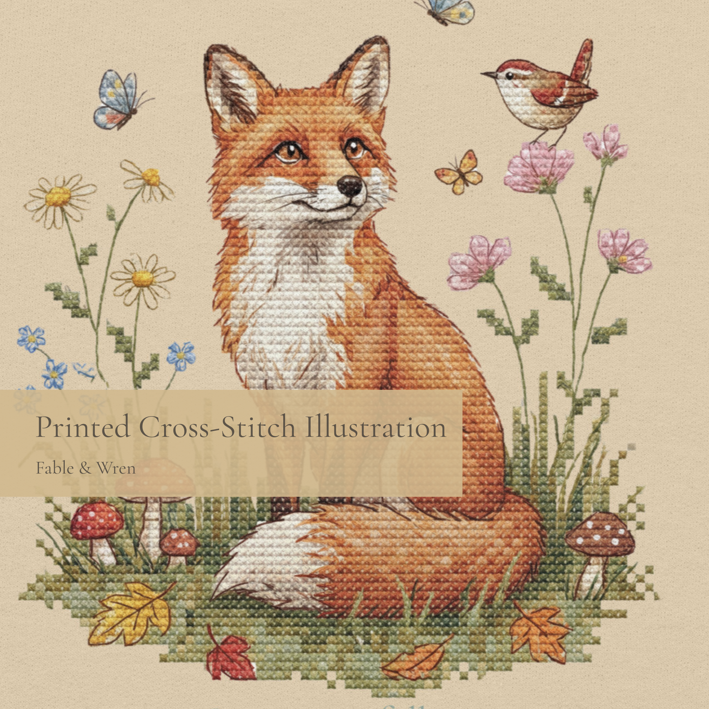 Stay Clever Fox Crewneck Sweatshirt | Woodland Friends No. 05