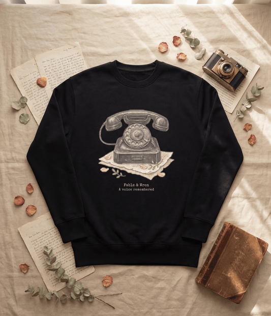 A Voice Remembered Telephone Crewneck Sweatshirt | Messages from the Past No. 02