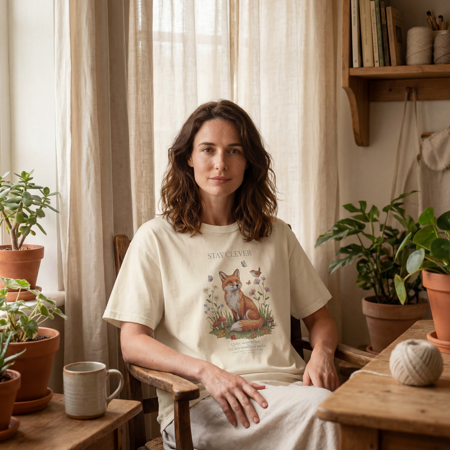 Stay Clever Fox T-Shirt | Woodland Friends No. 05