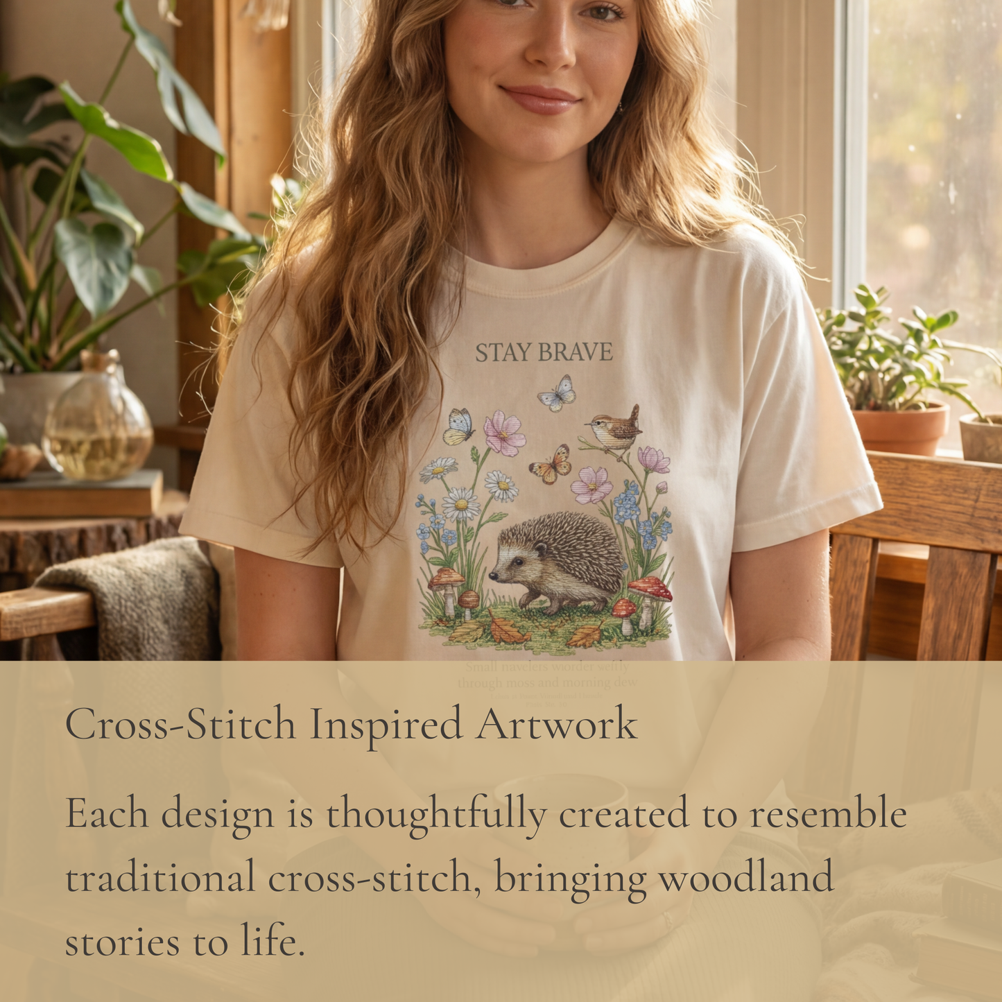 Stay Brave Hedgehog Shirt | Woodland Friends No. 04