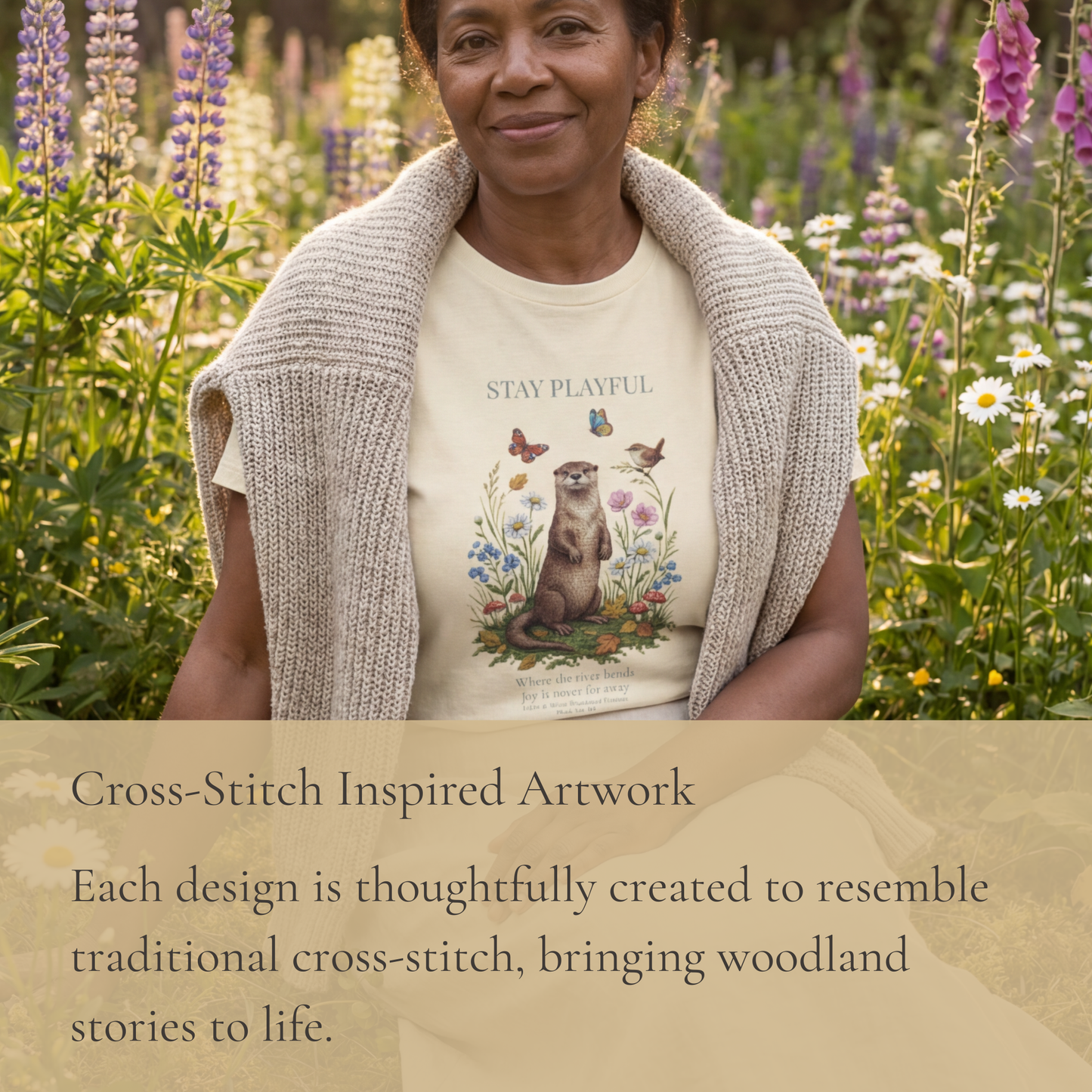 Stay Playful Otter T-Shirt | Woodland Friends No. 03