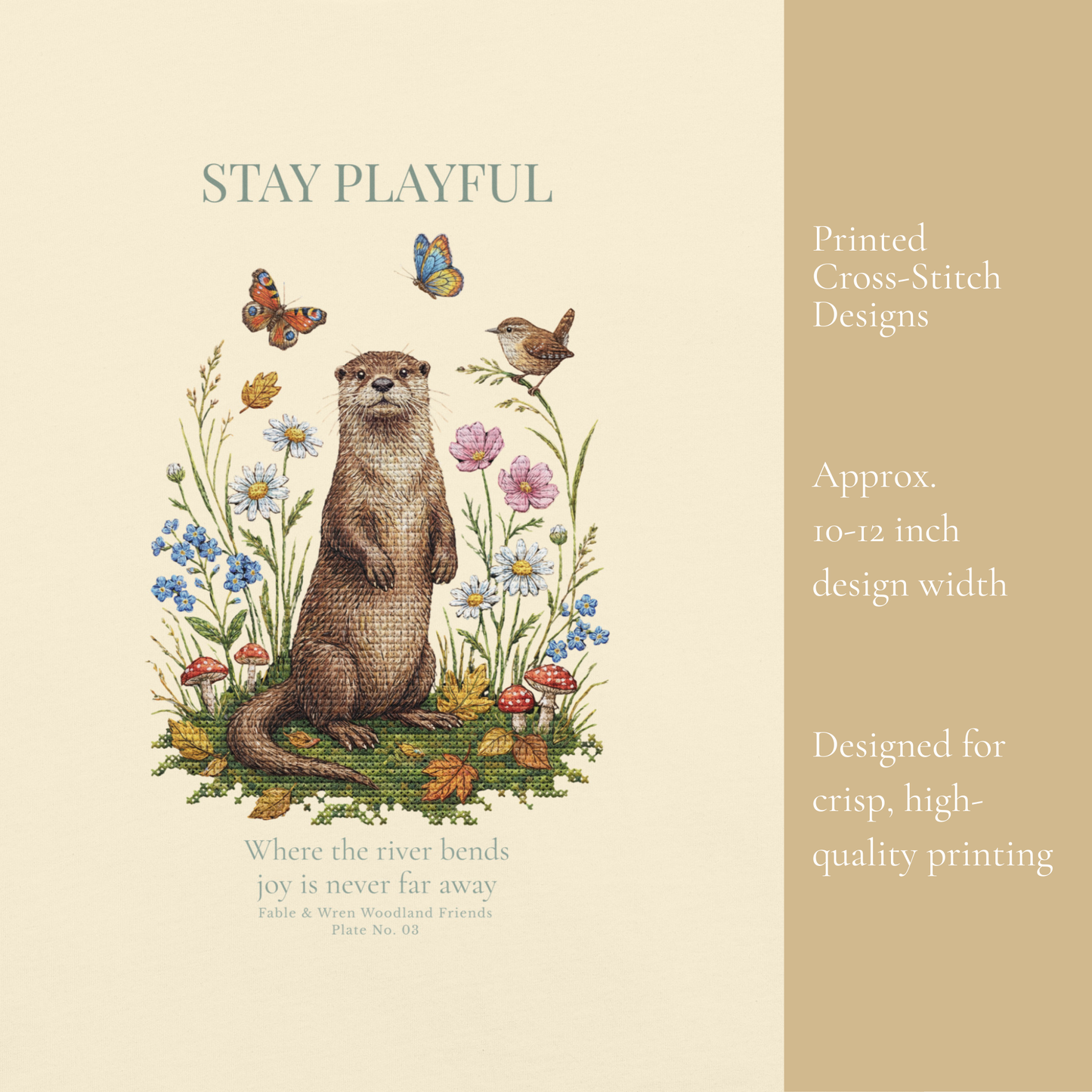 Stay Playful Otter Crewneck Sweatshirt | Woodland Friends No. 03