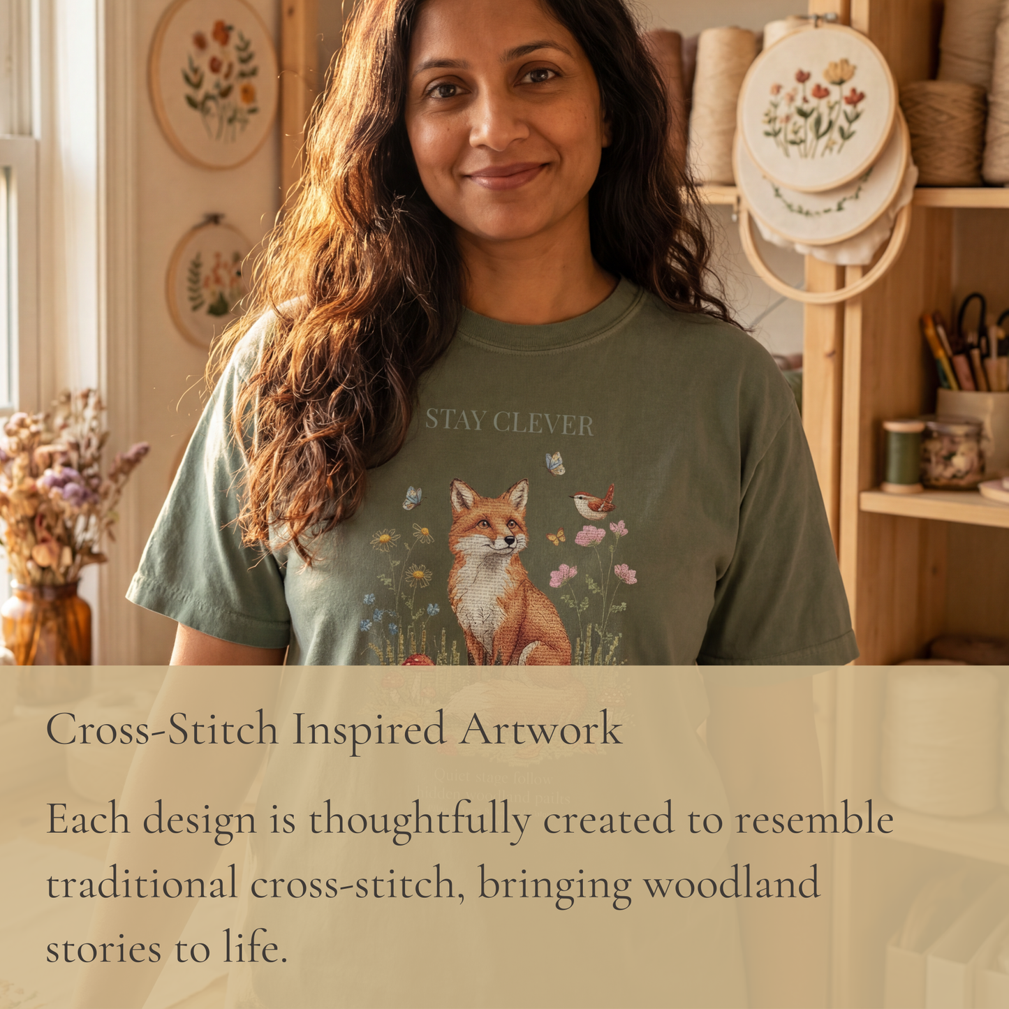Stay Clever Fox T-Shirt | Woodland Friends No. 05