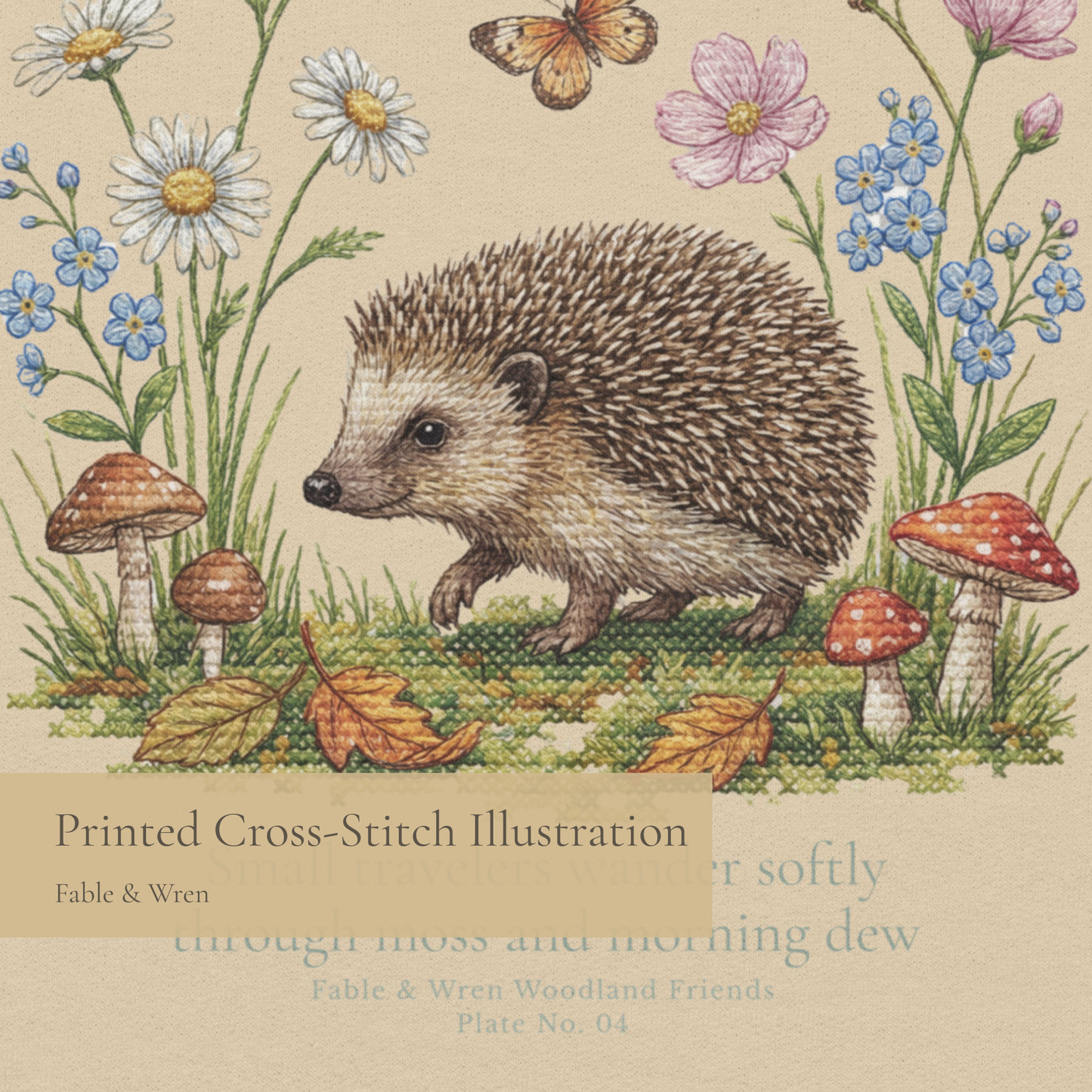 Stay Brave Hedgehog Crewneck Sweatshirt | Woodland Friends No. 04