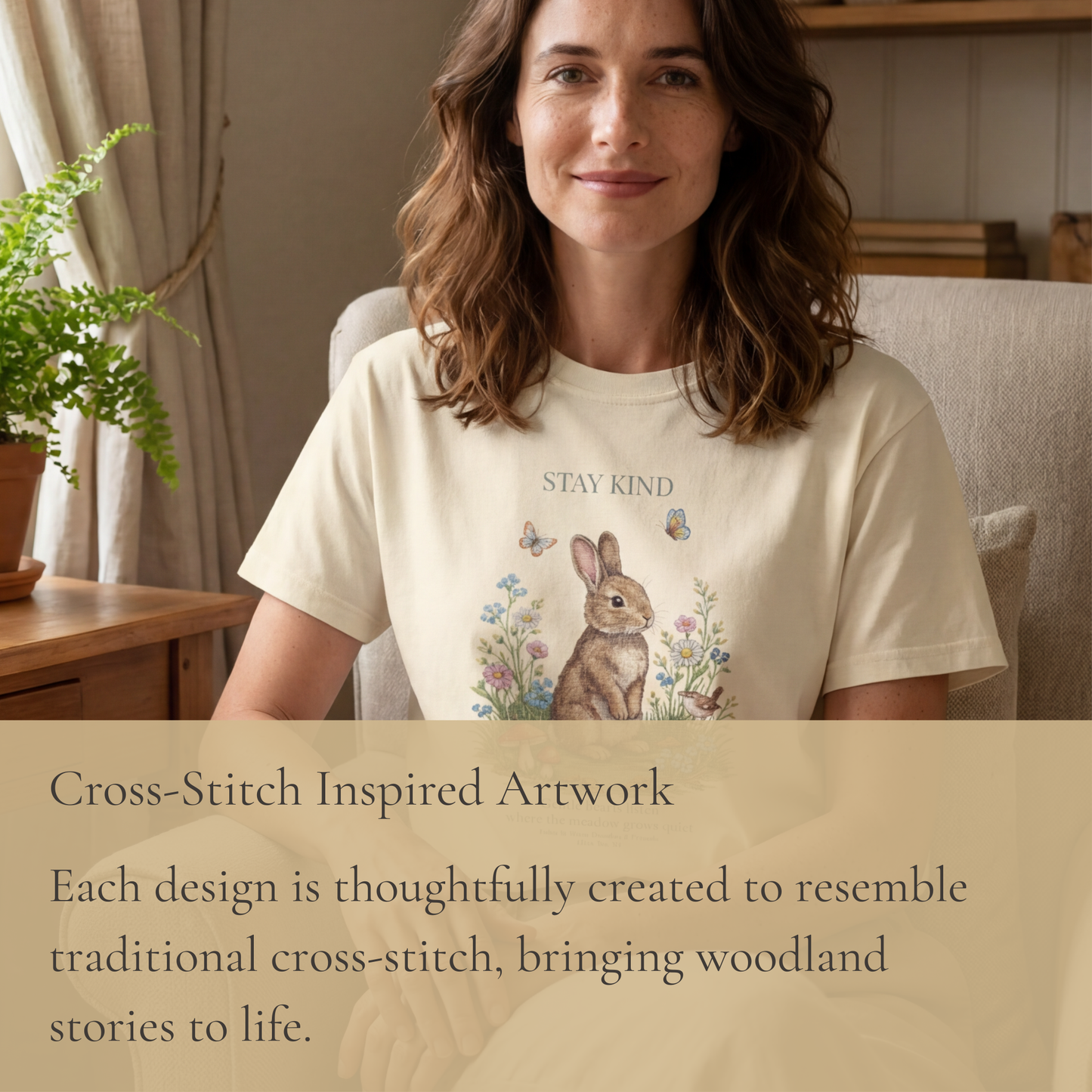 Stay Kind Bunny T-Shirt | Woodland Friends No. 02