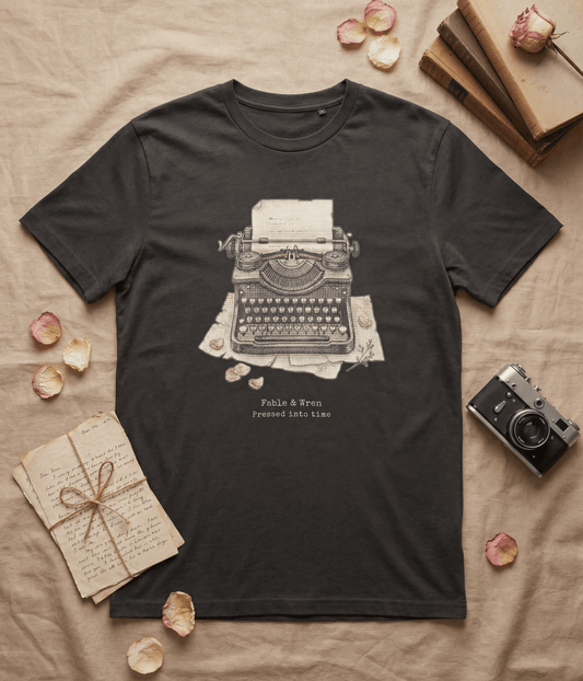 Pressed Into Time Typewriter T-Shirt | Messages from the Past No. 03