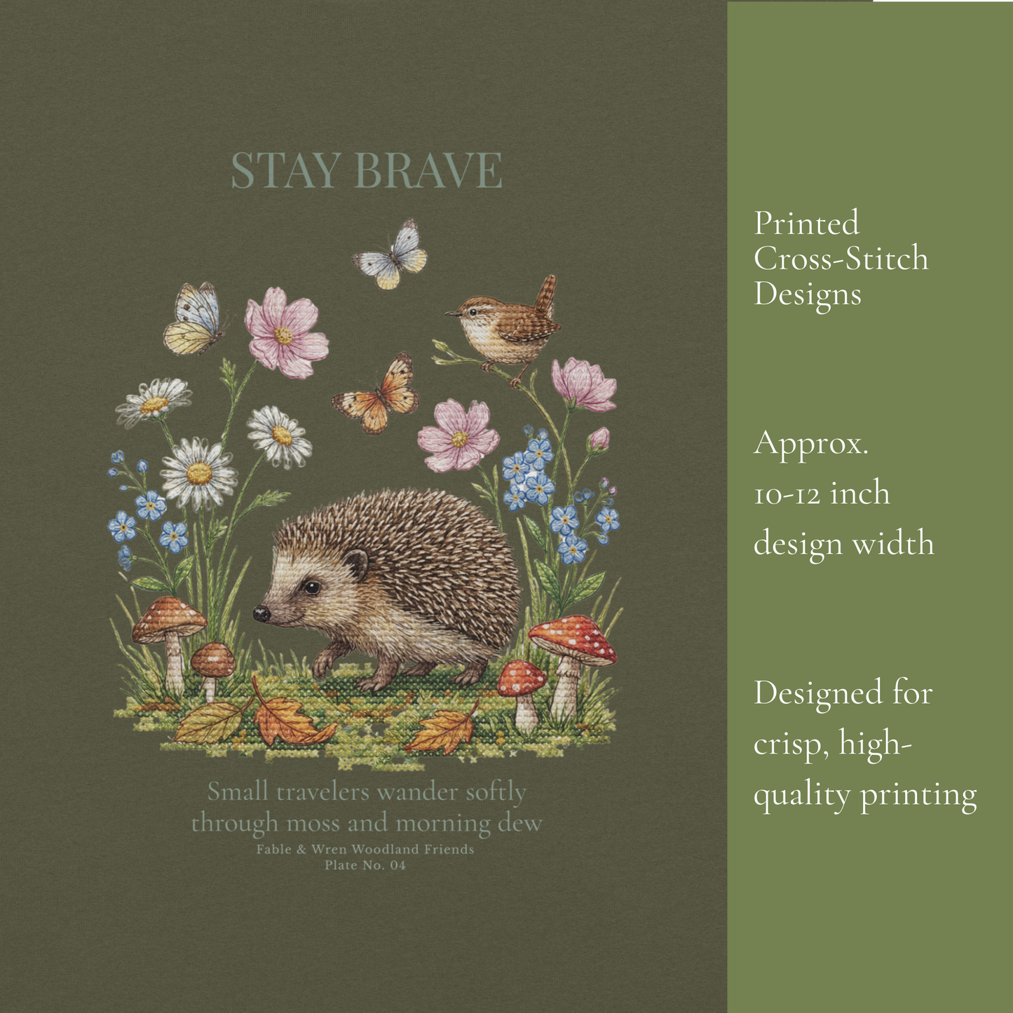 Stay Brave Hedgehog Shirt | Woodland Friends No. 04