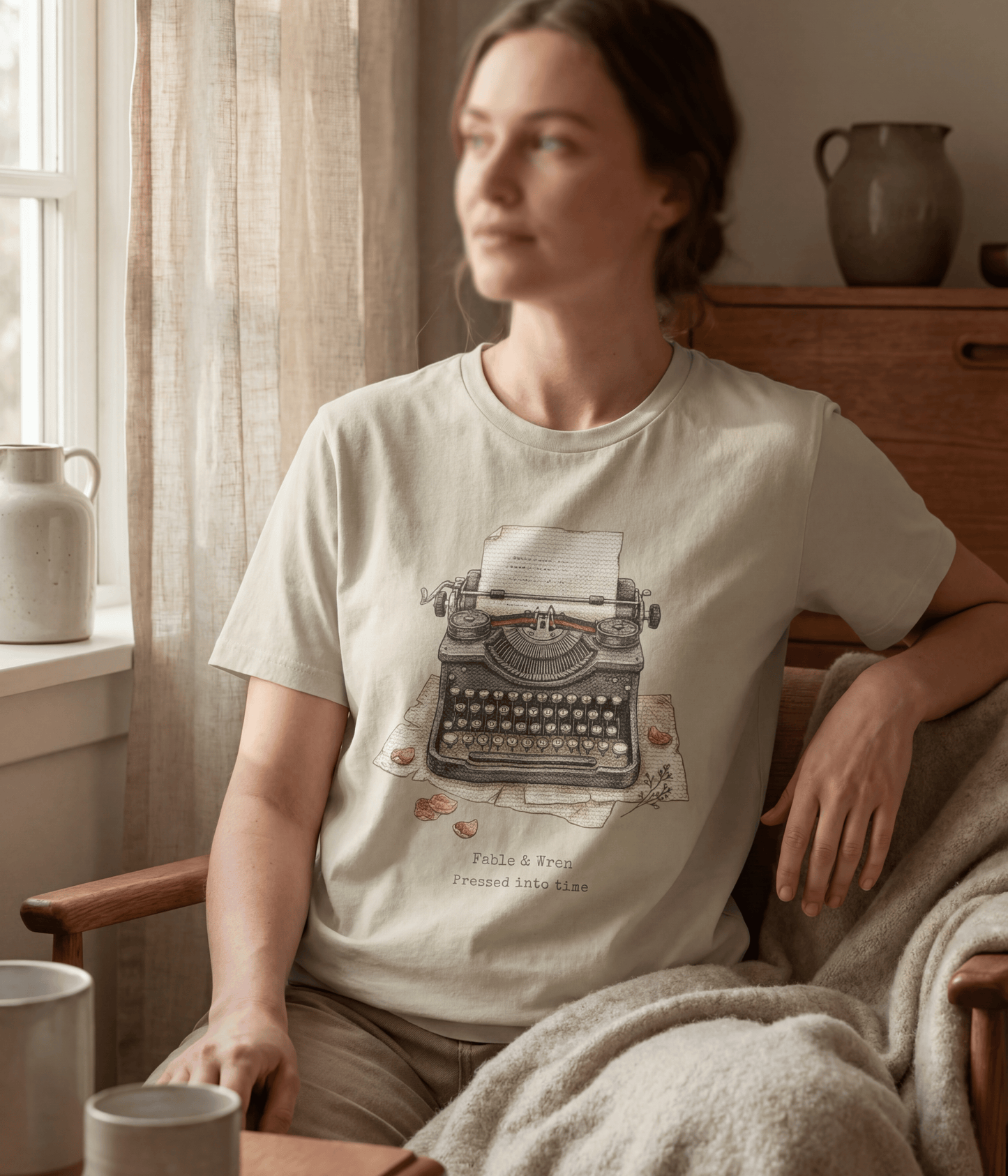 Pressed Into Time Typewriter T-Shirt | Messages from the Past No. 03