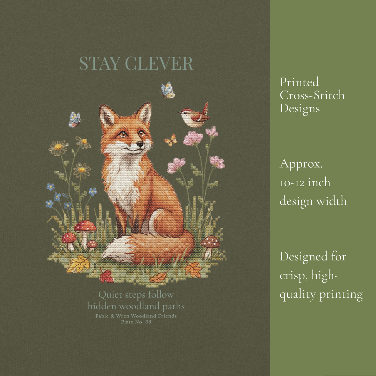 Stay Clever Fox T-Shirt | Woodland Friends No. 05